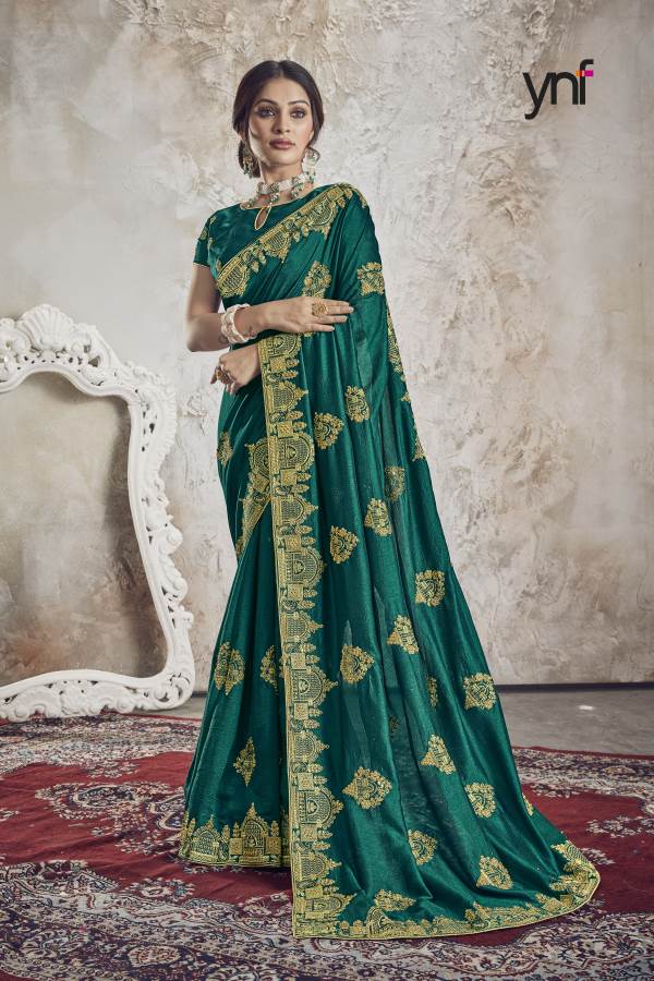 Ynf Jhoomar Zari New Exclusive Wedding Wear Vichitra Silk Saree Collection
